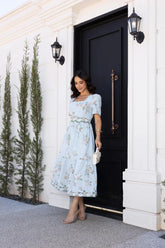 Vestido midi azul floral REF. 9246