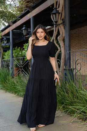 Vestido longo preto REF. 9789