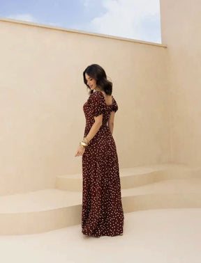 Vestido longo marrom REF. 8647