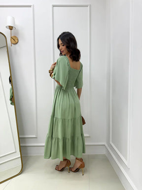 Vestido maxi midi verde menta REF. 9790