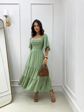 Vestido maxi midi verde menta REF. 9790