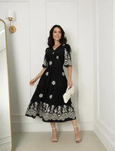 Vestido midi preto REF. 9145