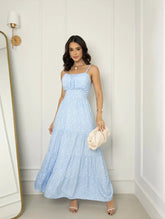 Vestido longo estampa azul claro REF. 9245