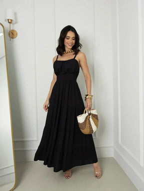 Vestido longo preto REF. 9245