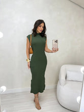 Vestido midi verde militar REF. 9788