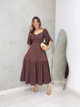 Vestido maxi midi marrom REF. 9790