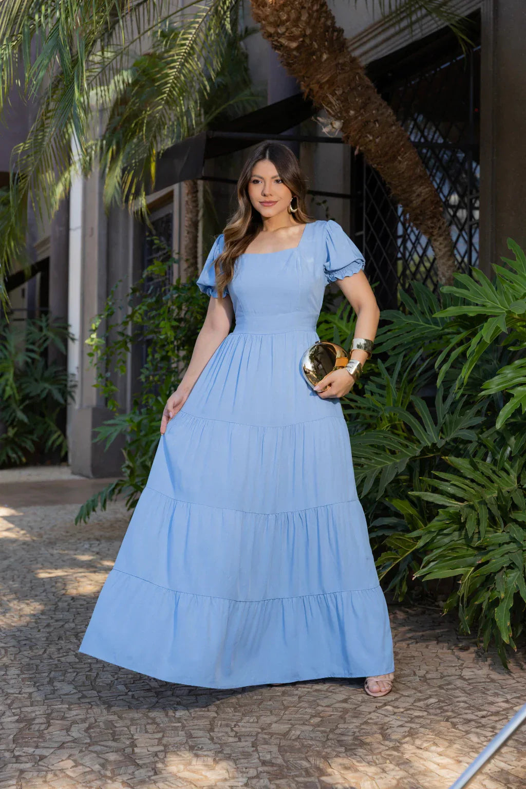 Vestido longo azul claro REF. 9789