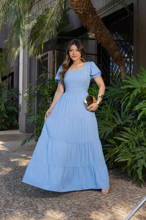 Vestido longo azul claro REF. 9789