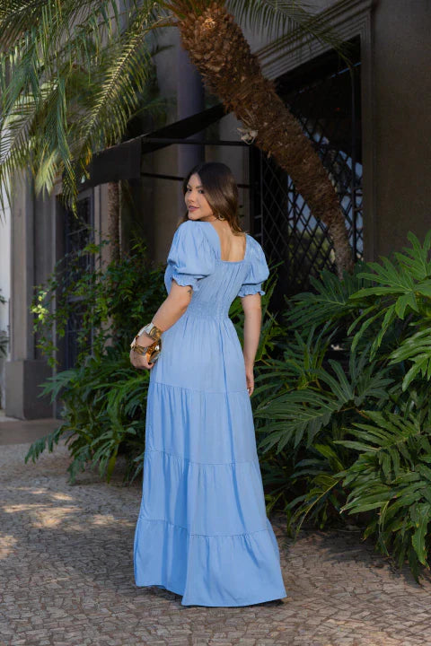 Vestido longo azul claro REF. 9789