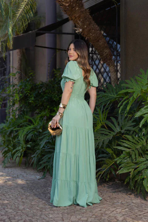 Vestido longo verde claro REF. 9789