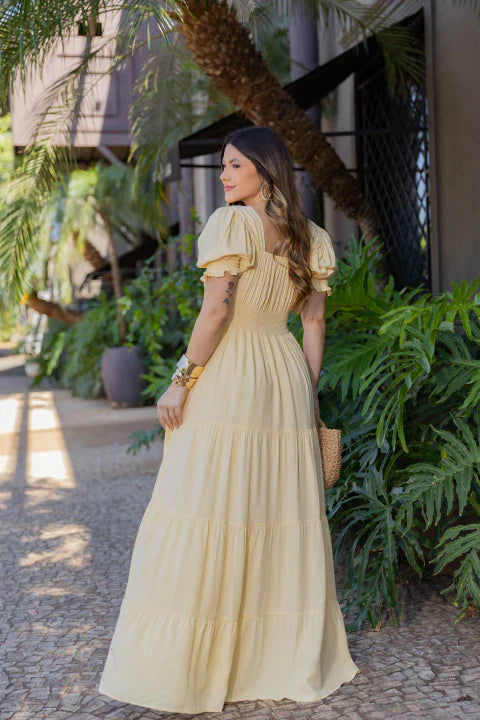 Vestido longo amarelo REF. 9789